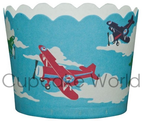ROBERT GORDON BLUE BOYS AEROPLANE CUPCAKE BAKING CUPS PETIT 25PC ROBERT GORDON BLUE BOYS AEROPLANE CUPCAKE BAKING CUPS PETIT 25PC